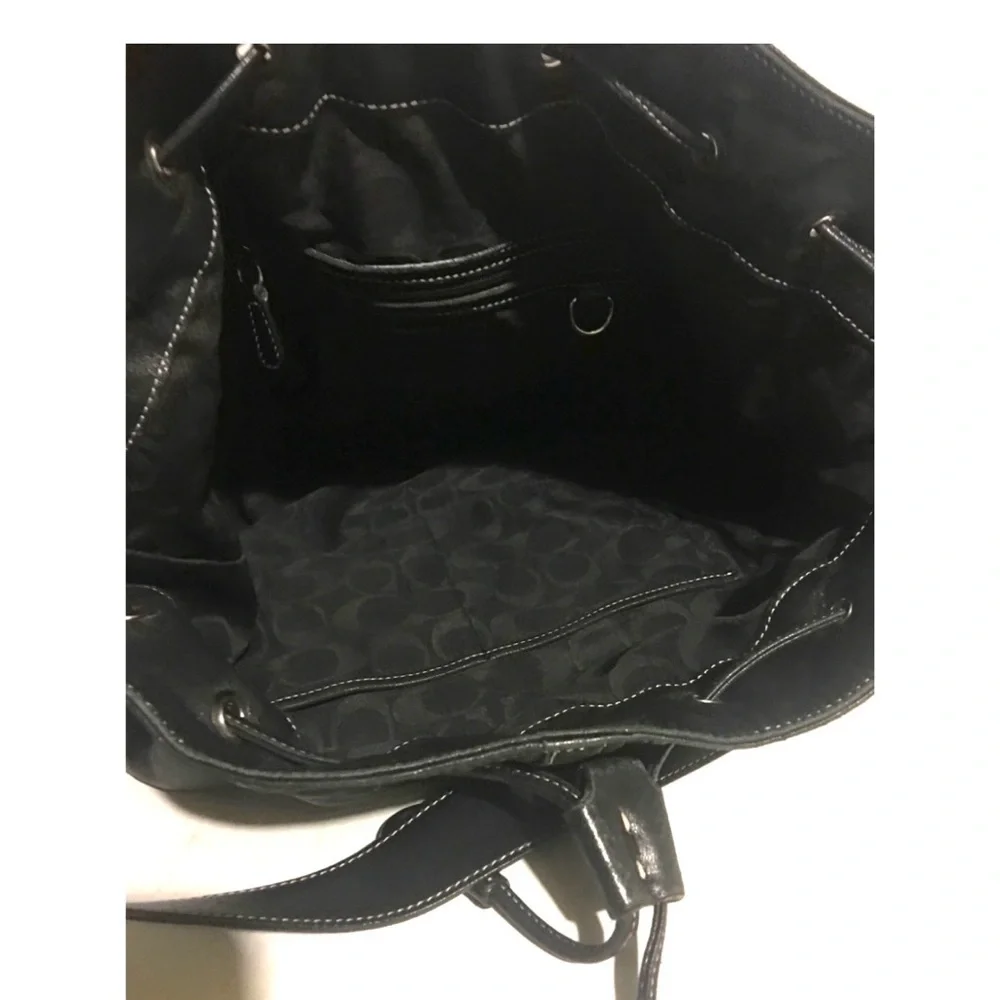 Coach vintage black leather crossbody handbag - Picture 4 of 11